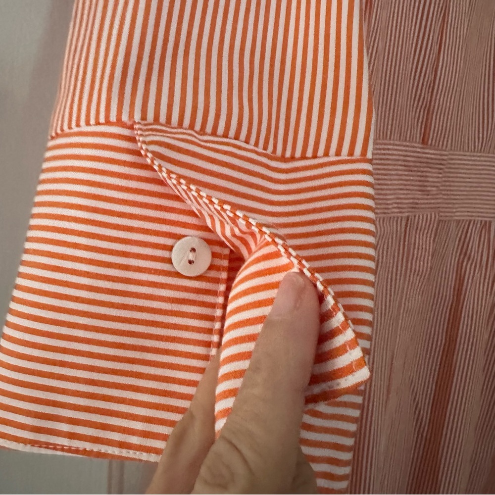 Gretchen Scott Wash & Wear Breezy Blouson Shirt Dress with Tie Waist Stripe XL - Picture 3 of 11
